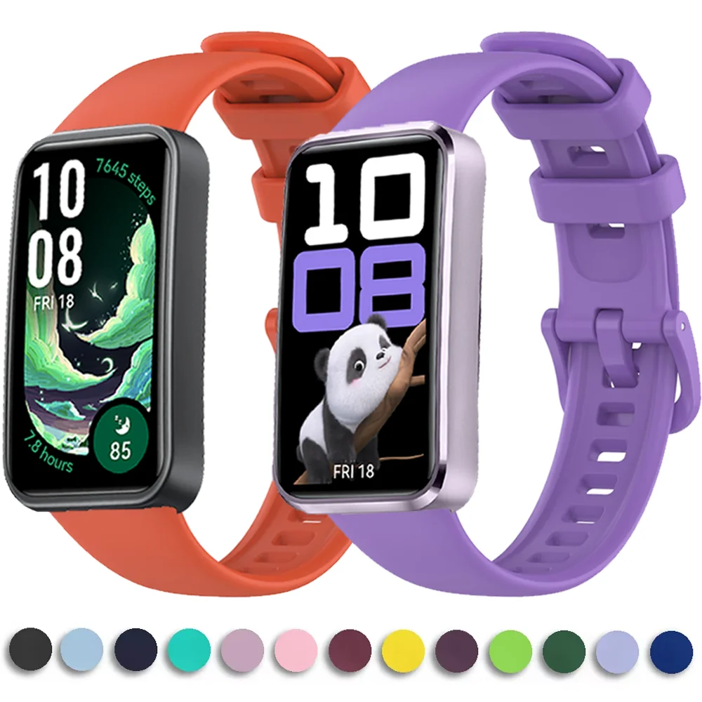 Силиконовый ремешок для Huawei Band 10, ремень для умных часов, сменный ремешок для часов, браслет для Huawei Band 9 8, аксессуар Correa