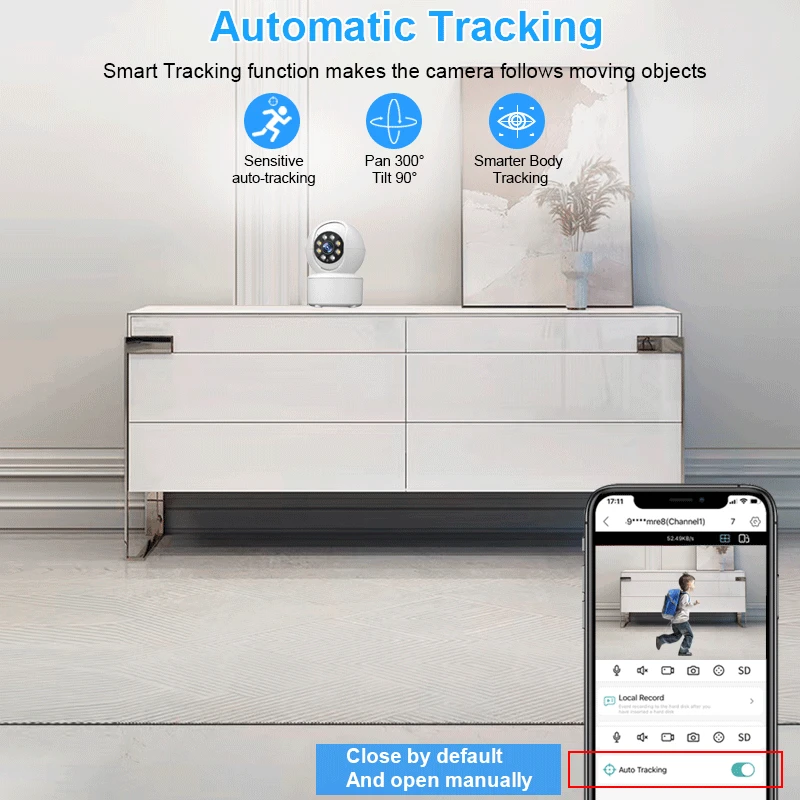 Smar HD 3MP Cloud Wireless IP Camera Intelligent Auto Tracking Of Human Home Security Surveillance CCTV Network Wifi Camera