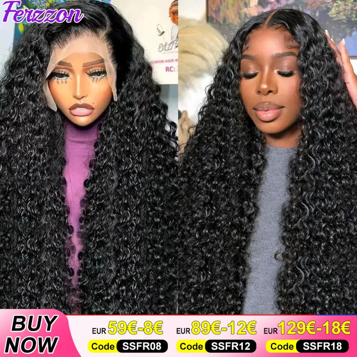 Wig High Density Deep-wave 200% 13x4 13x6 Human Hair Prepiled With Baby Hair Delivery 3 Days Brazilian Hair France 4x 4 Wig Closure Lone for Women