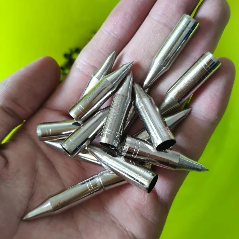 30pcs 8mm Inner Diameter Arrow Tips Outer Target Heads Aluminum Seat for Fiberglass Carbon Arrow Shaft Anti-Impact Arrowheads