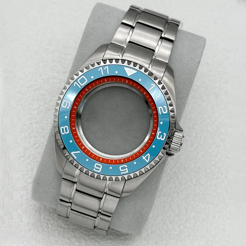 42mm SKX007 Watch Case Set With Domed Sapphire Double-Layer Glass 3.0 Crown NH35 Case For NH35 NH36 4R35 7S Movements Watch Case