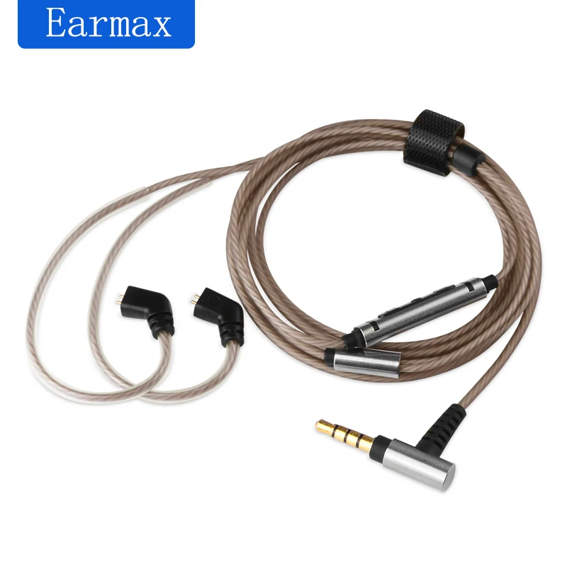 For STM ST1 V90S VX BA5 TINHIFI CA16 C10PRO T1PLUS TRN BA8 Replaceable Silver Plated Headphone Cable 0.78 2 Pin QDC Connector