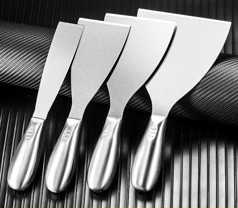 

Stainless Steel Iron Spatula, Thickened and One-piece Putty Knife, Durable with A Painted Handle, for Plastering Putty.