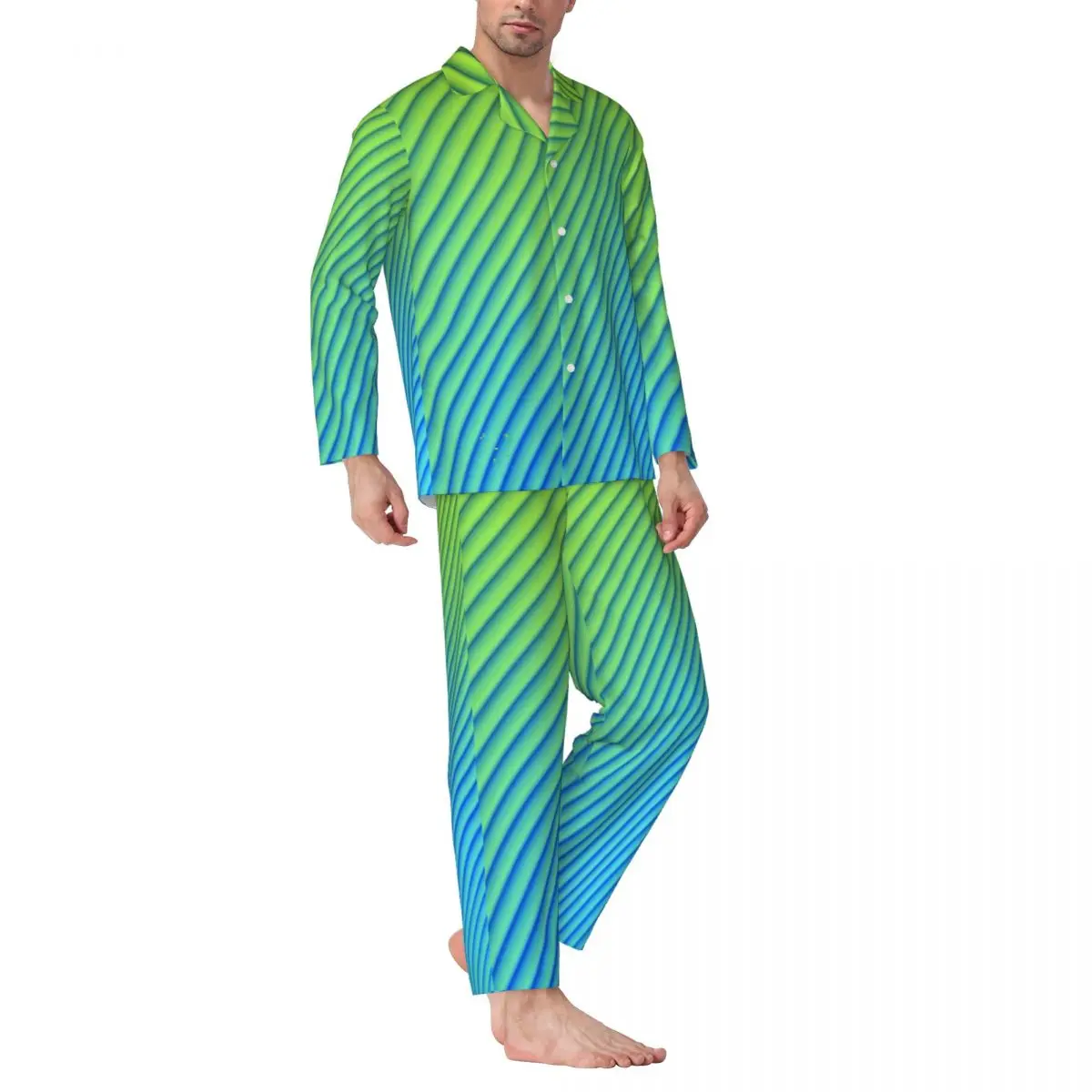 Pantalones De Pijama Suaves Con Rayas Verticales De Colores Para Hombre - Cómodos Pantalones De Descanso Para Hogar
