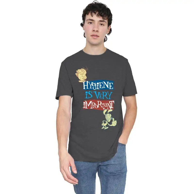 

Ren And Stimpy Hygiene Is Very Important T Shirt S 2Xl Charcoal