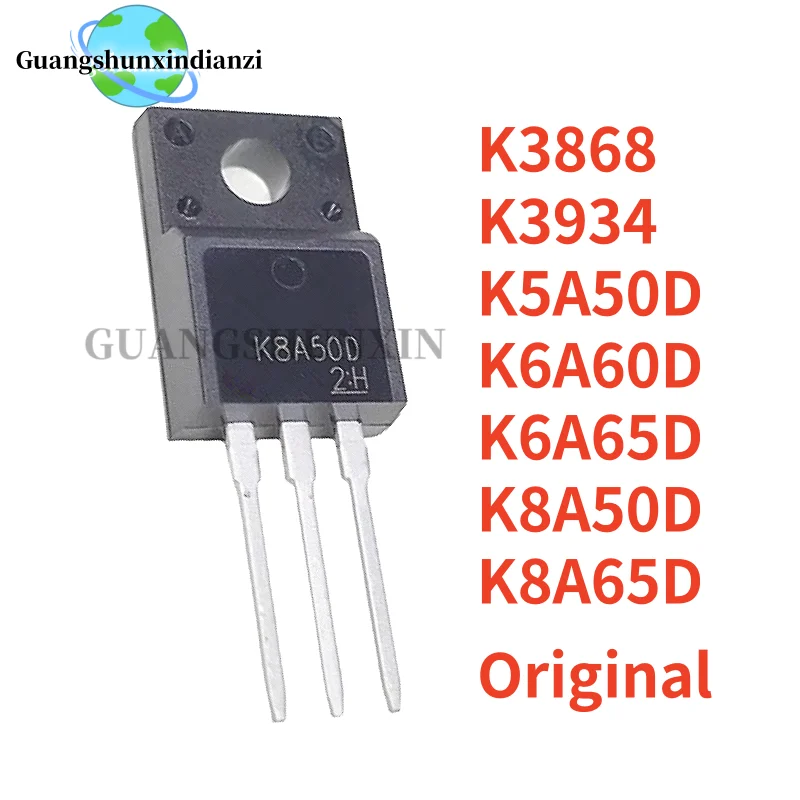 10 Uds nuevo Original K3868 K3934 K5A50D K6A60D K6A65D K8A50D K8A65D 5A 6A 8A 15A 500V 600V 650V TO-220