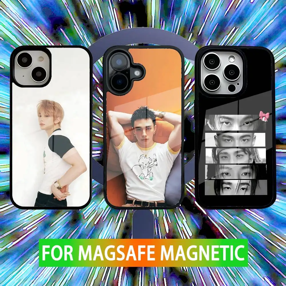 

Korea Singer H-Hyunjins Phone Case For iPhone 16,15,14,13,12,11,Pro,Max,Plus,Mini,SE New Magsafe Magnetic Wireless Charging