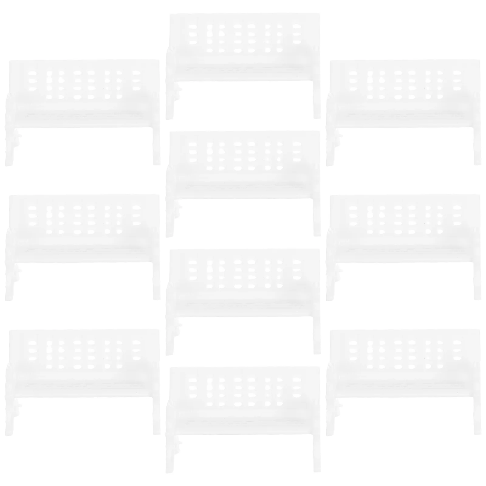 5 pcs Realistic Lightweight Plastic Chair For Desktop Ornament Miniature Scene Dollhouse Furniture Tiny Chair Decor