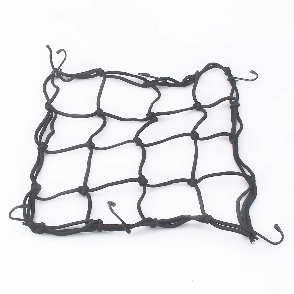 DSYCAR Motorcycle Luggage Net Bike 6 Hooks Hold Down Fuel Tank Network Helmet Mesh Web Bungee Travel Goods Bag Tank Car Styling