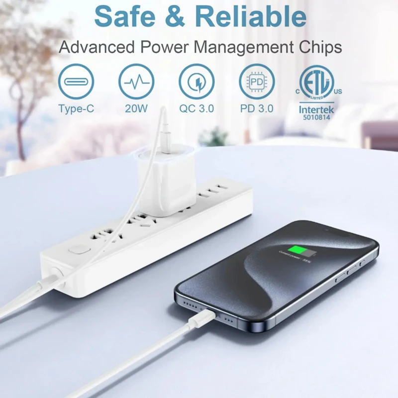 20W PD Fast Wall Charger for iPhone 16 15 14 Plus 13 12 11 Pro Max X XR XS 8 Quick Charging EU US USB-C Chargers With Retail Box - náhled 5