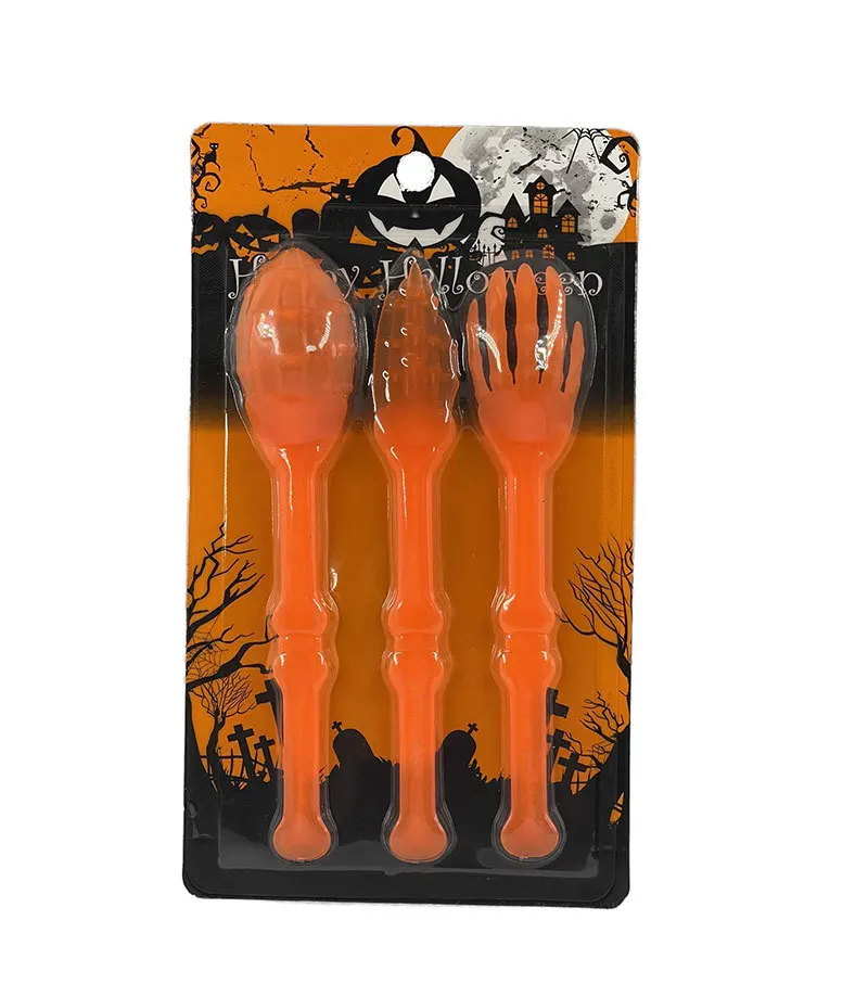 Halloween Decorations Fake Tableware Restaurant Forks and Spoons Props