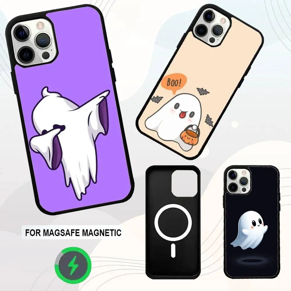

Halloween Ghost Phone Case For iPhone 16e,16,15,14,13,12,11,Plus,Pro,Max,Mini Magsafe Magnetic Wireless Charging