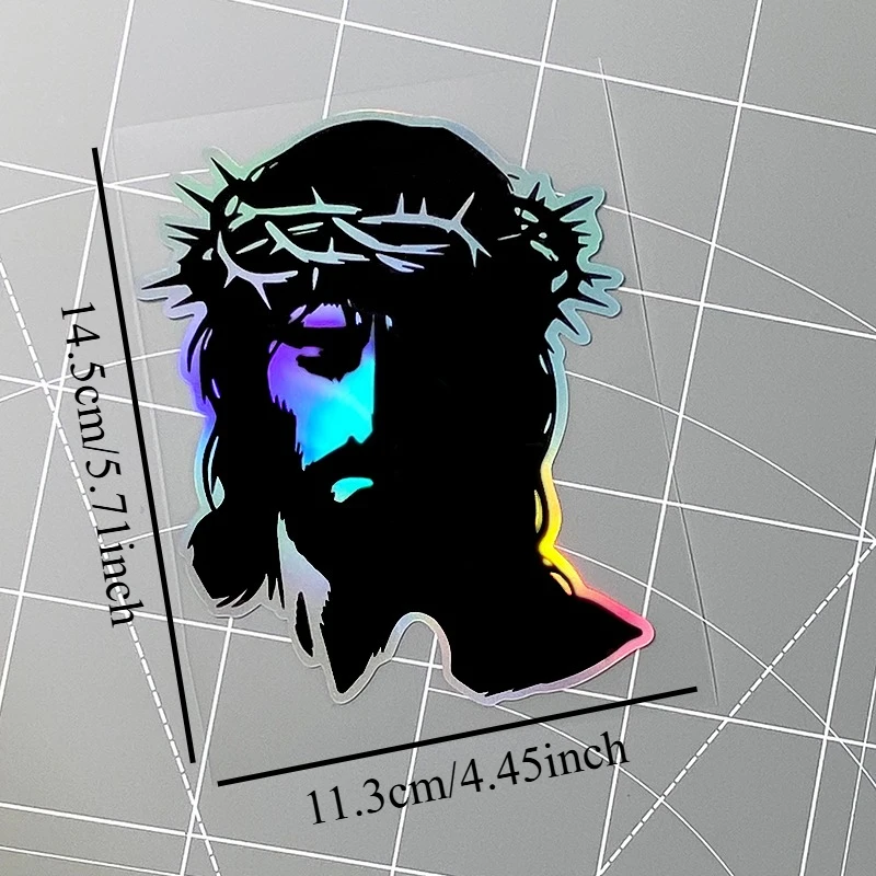1pc Jesus Motorcycle Sticker Waterproof for Motorbike Helmet Box Front Fairing Fuel Tank Car Window Universal Vinyl Decals