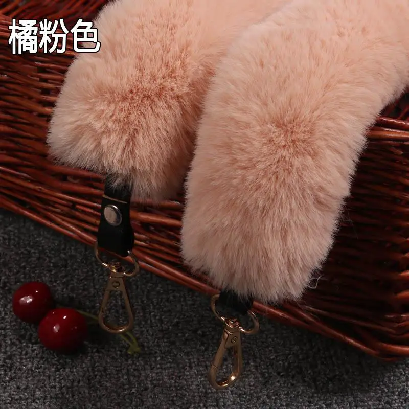 Winter Faux Fur Strap Warm Fur Bags Handle Replacement Handbag Accessories Bag Strap For Crossbody Drop Shipping 40cm 100cm120cm