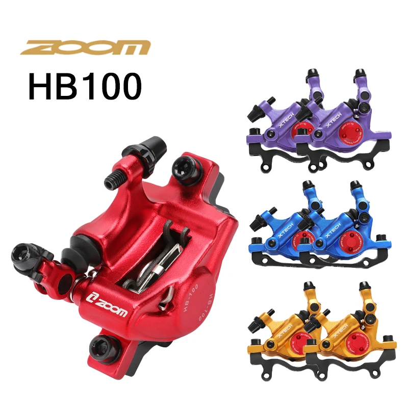 

ZOOM HB100 Xtech Mechanical Hydraulic Brake Caliper Front Rear 2-Piston Aluminum Alloy Semi-Hydraulic for Mtb Mountain Bike