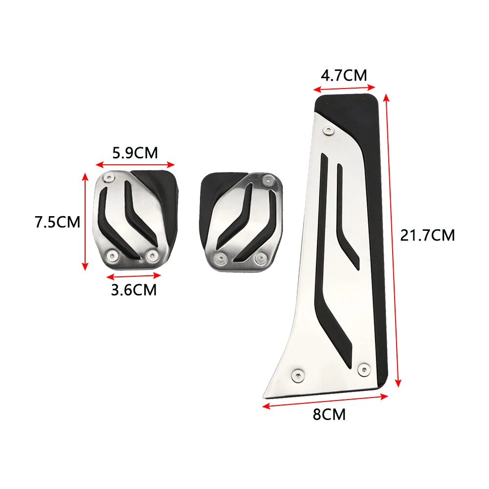 Car Pedals Kit for BMW X5 X6 F15 F16 E70 E71 E72 2008 - 2018 AT Accelerator Gas Brake Footrest Pedal Cover LHD Stainless Steel