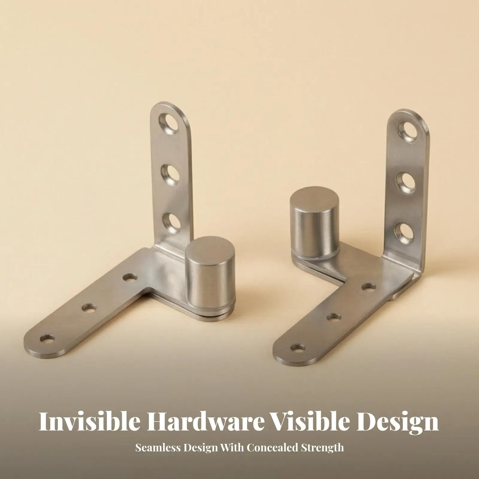 Minimalist Stainless Steel Door Hinge for Wooden Interior Doors with Smooth Rotation and Concealed Mounting Design