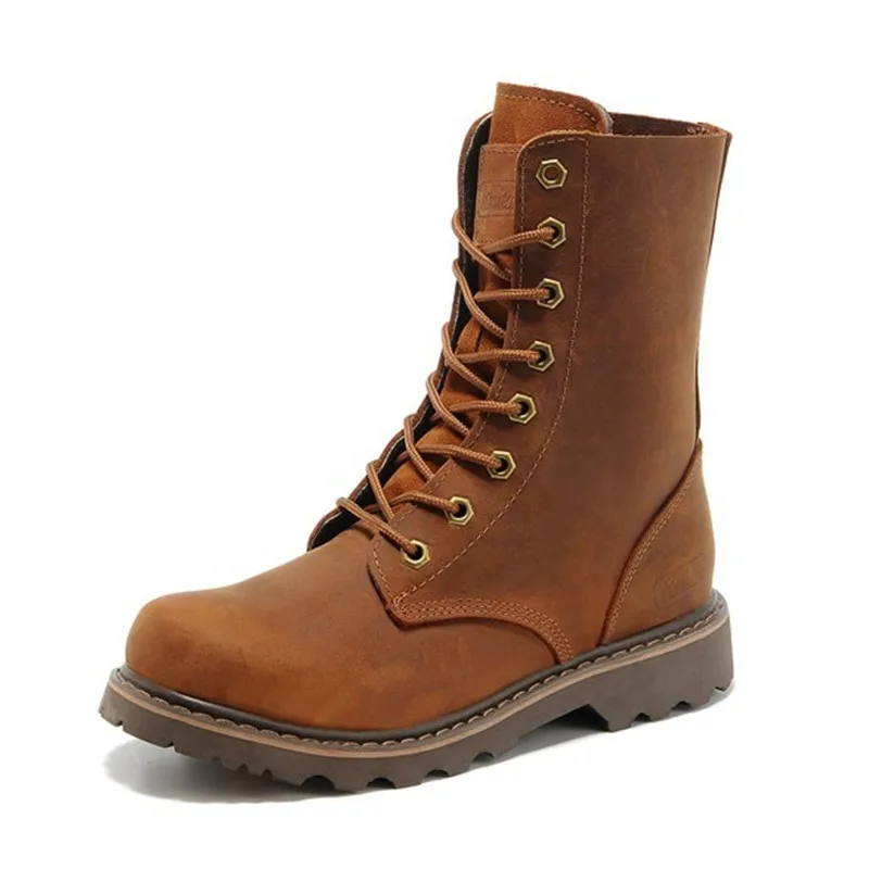 Botas vaqueras Vintage para hombre, zapatos ligeros y cómodos para exteriores, talla grande, otoño e invierno, novedad de 2023