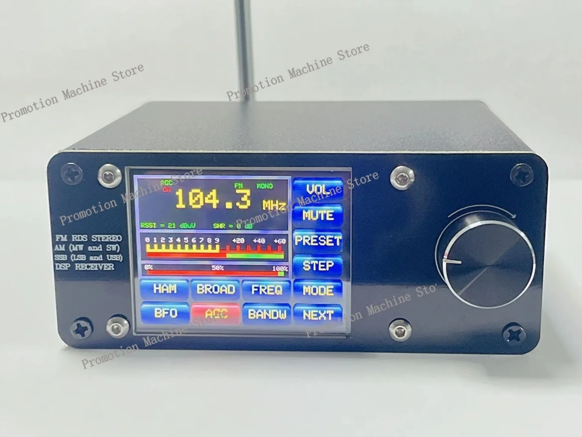 

Upgrade！All Band Si4732 RDS Stereo Radio DSP Receiver FM AM LW(MW SW) SSB +2.4"Touch LCD +Whip Antenna +Battery
