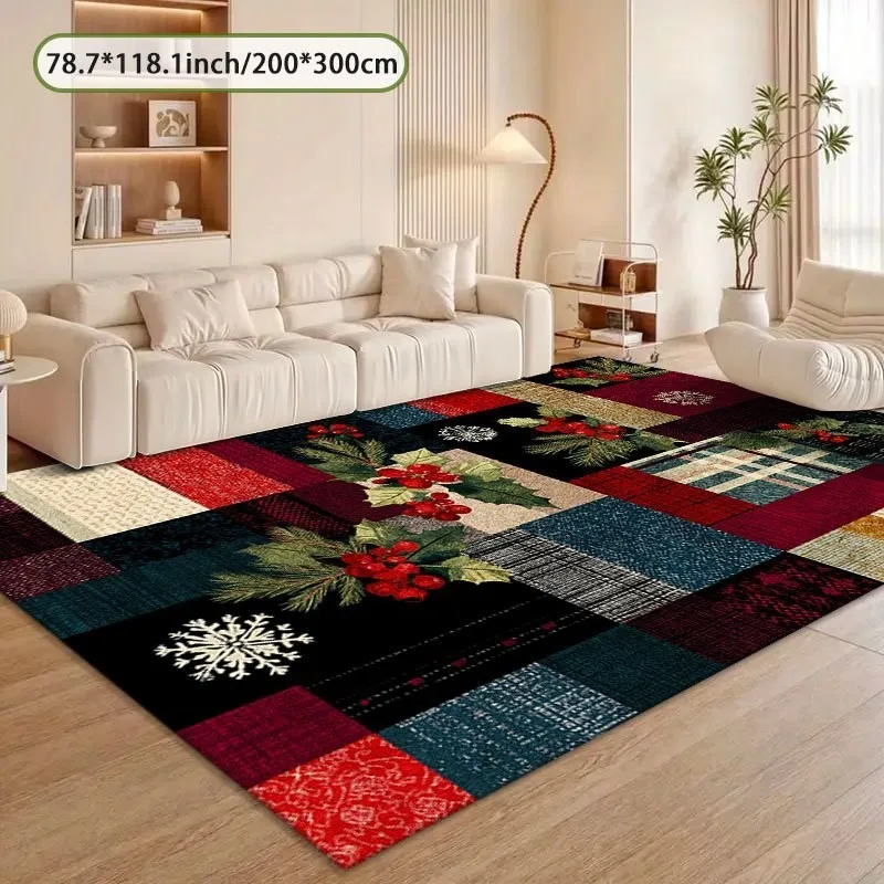Oval Area Rug Gnome Non Slip Wood Grain Floor Carpet Washable Rustic Flower Love Letter Print Patio Porch Home Decor