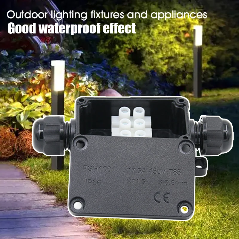 2 Way 3 Way Waterproof Electrical Junction Box Electrical Project Case Power Junction Boxes 450V Junction Box for LED Light