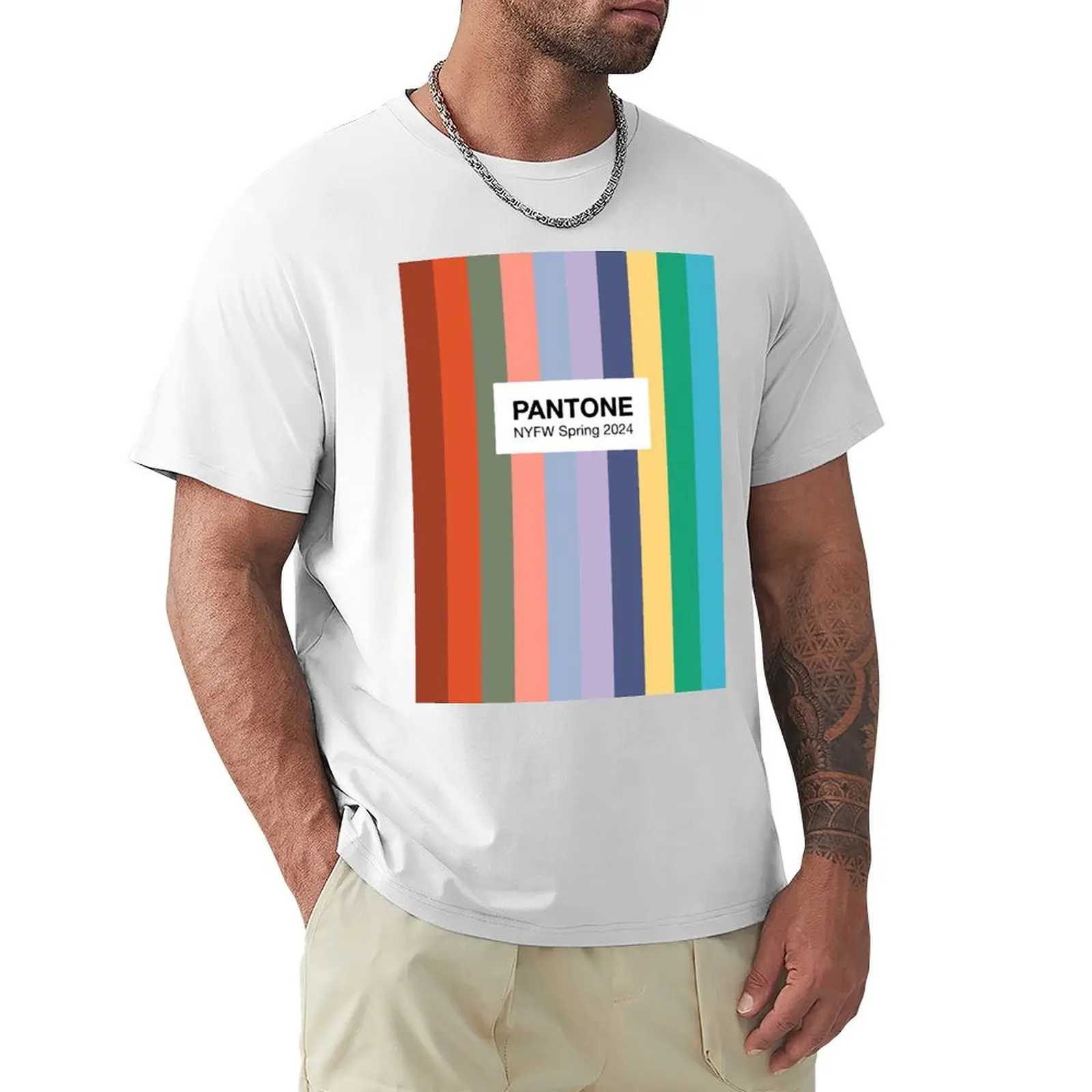 

Pantone New York Fashion Week Palette (Spring 2024) T-Shirt sports fans heavyweights funnys oversized t shirts for men