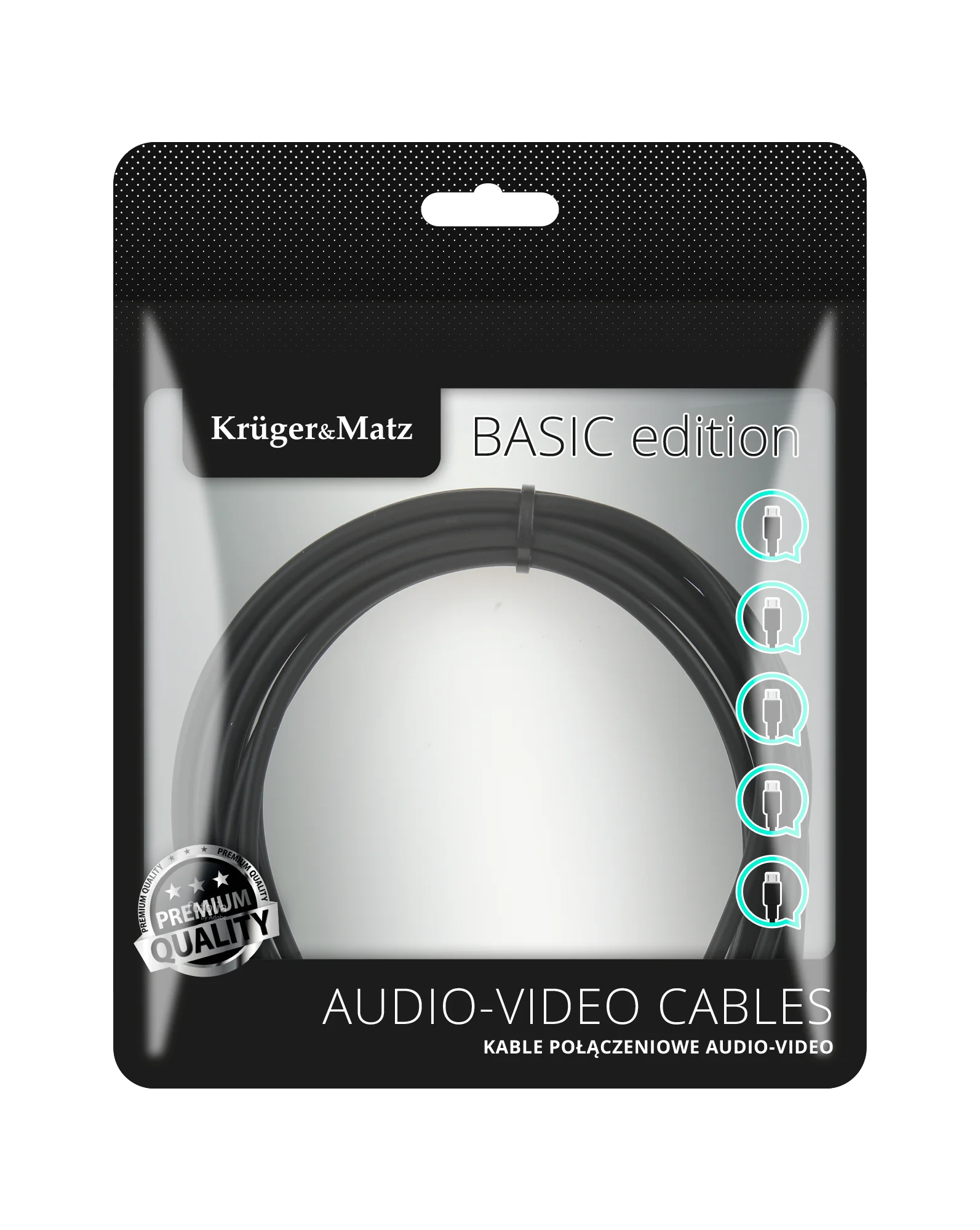 Cable 1RCA-1RCA 0.5m Kruger & Matz Basic