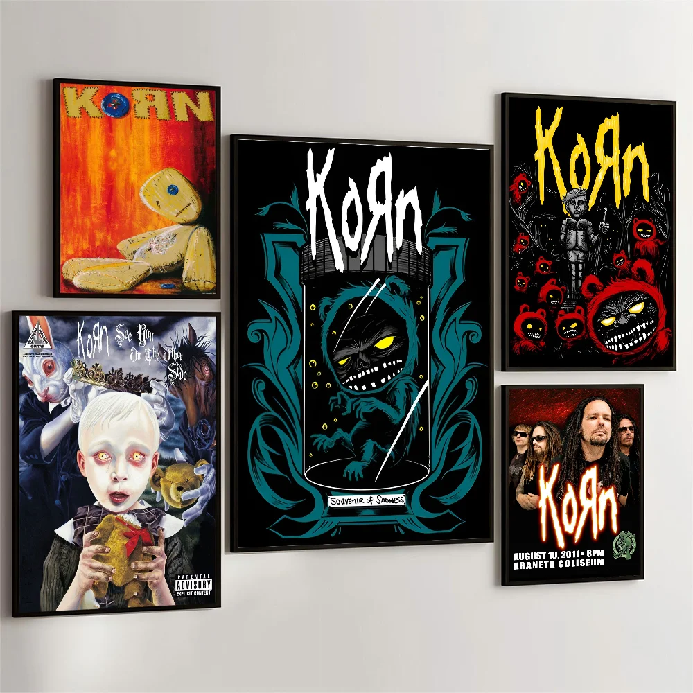 1 قطعة كورن روك باند Musi المشارك الفيلم لزجة الملصقات الرجعية كرافت ورقة ملصق DIY بها بنفسك غرفة بار مقهى الجمالية الفن طلاء جدران