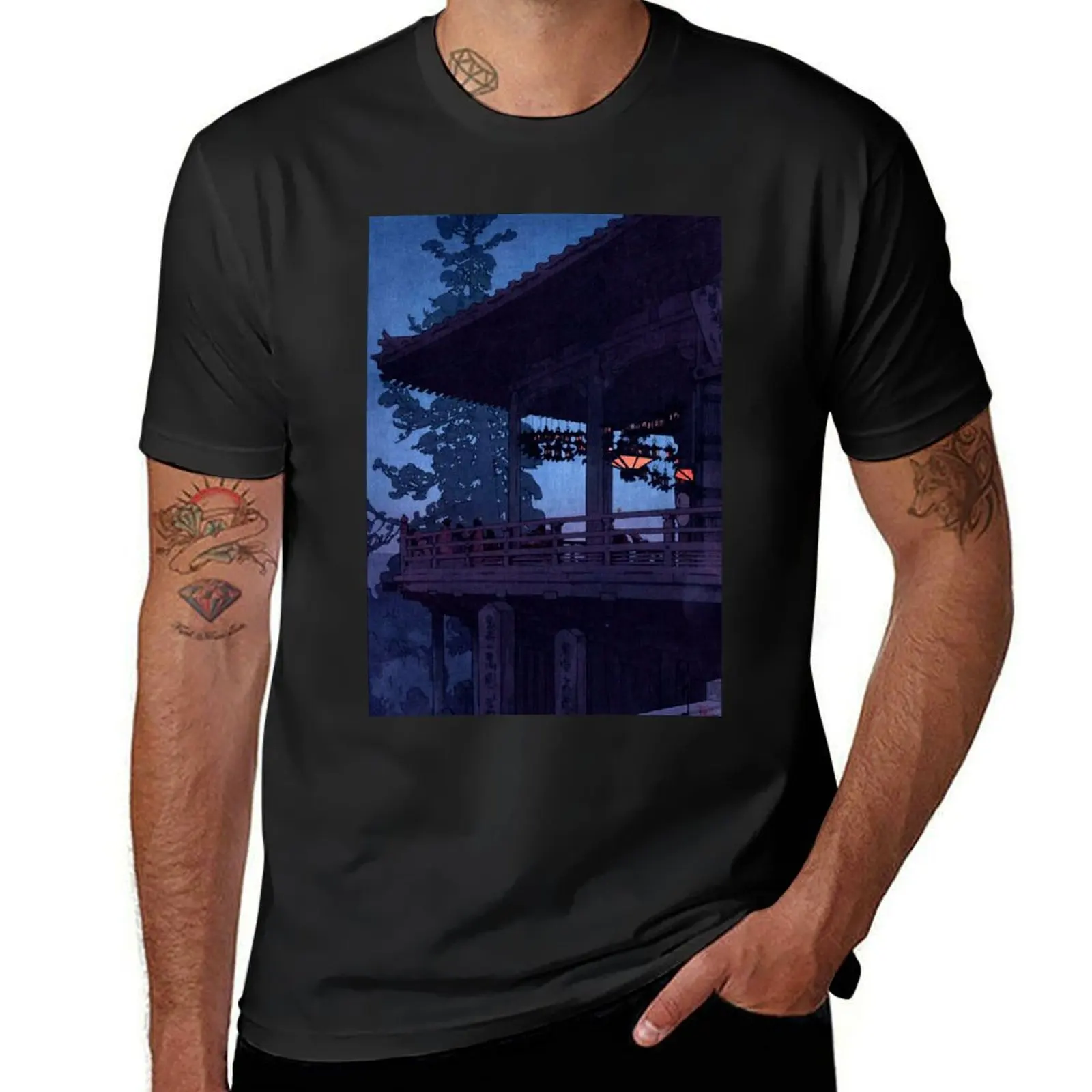 Evening in Nara by Yoshida Hiroshi T-Shirt Aesthetic clothing sublime summer tops new edition Short sleeve tee men