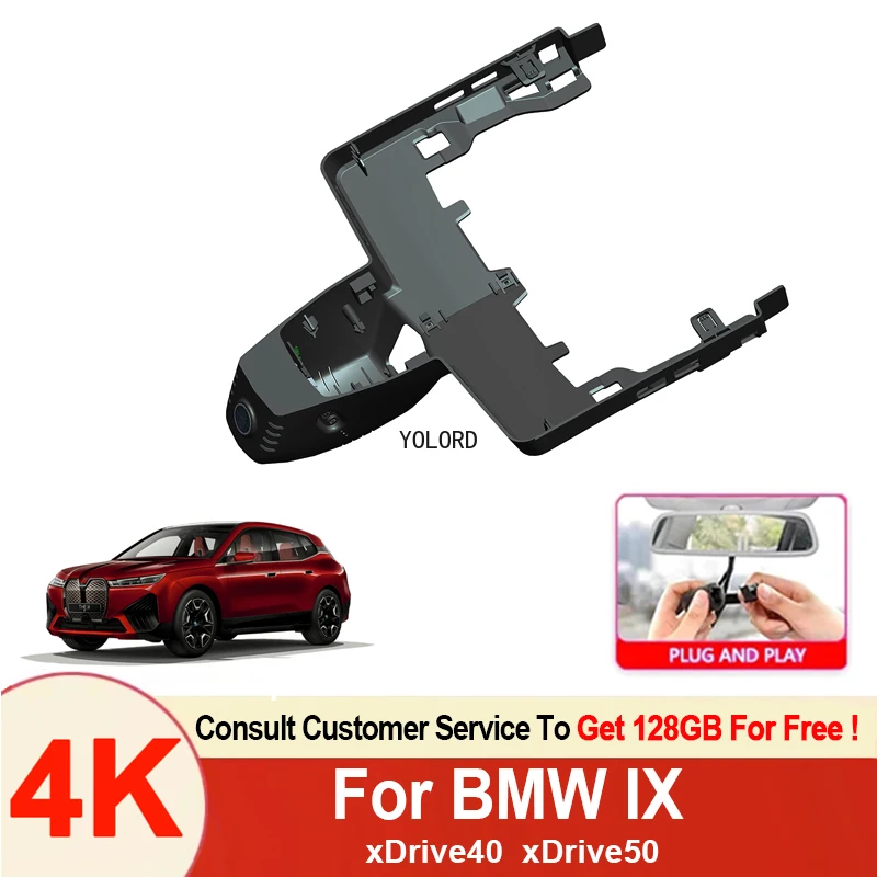 

4K Front Dash Cam 2160P WiFi 24Hrs Packing OME Style Car DVR for BMW IX xDrive40 xDrive50 2022-2024