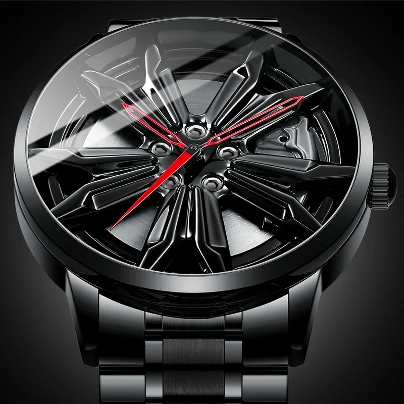 

NIBOSI New Unique Custom Design Watch Men Sport Waterproof Car Wheel Rim Hub Watches Quartz Wristwatch Relogio Masculino