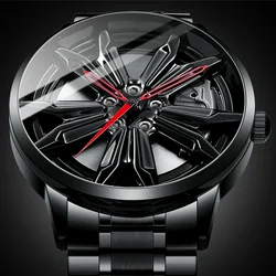 NIBOSI New Unique Custom Design Watch Men Sport Waterproof Car Wheel Rim Hub Watches Quartz Wristwatch Relogio Masculino