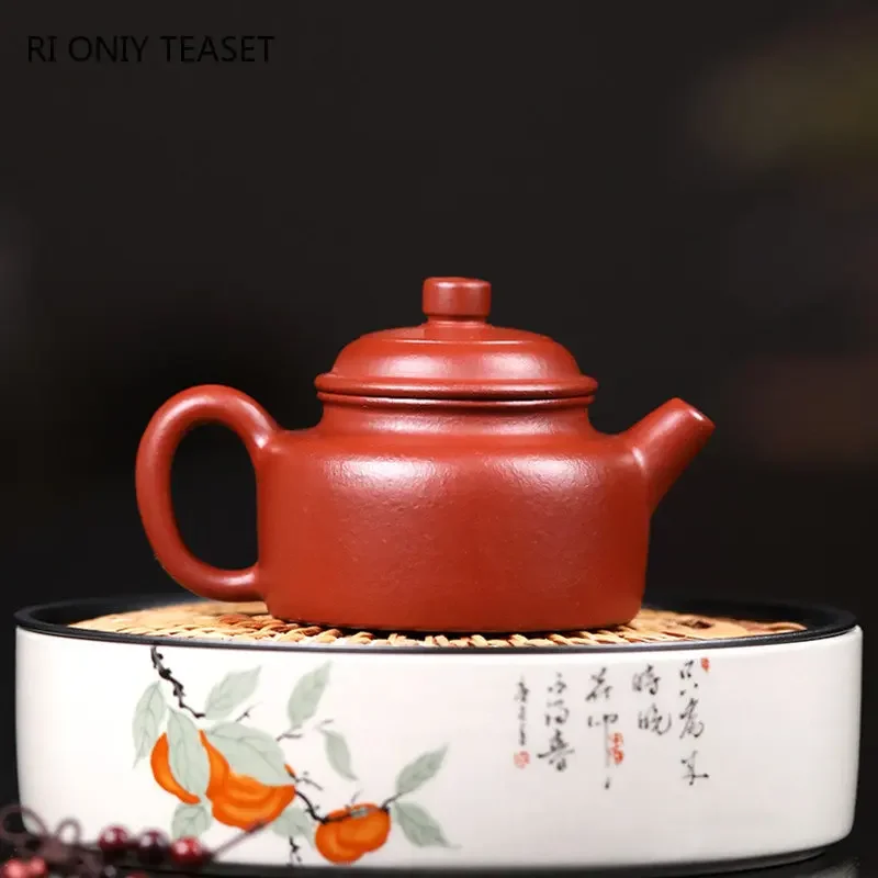 100ml Yixing Purple Clay Teapots Famous Handmade Small Capacity Tea Pot Raw Ore Dahongpao Kettle Chinese Zisha Tea Set Teaware