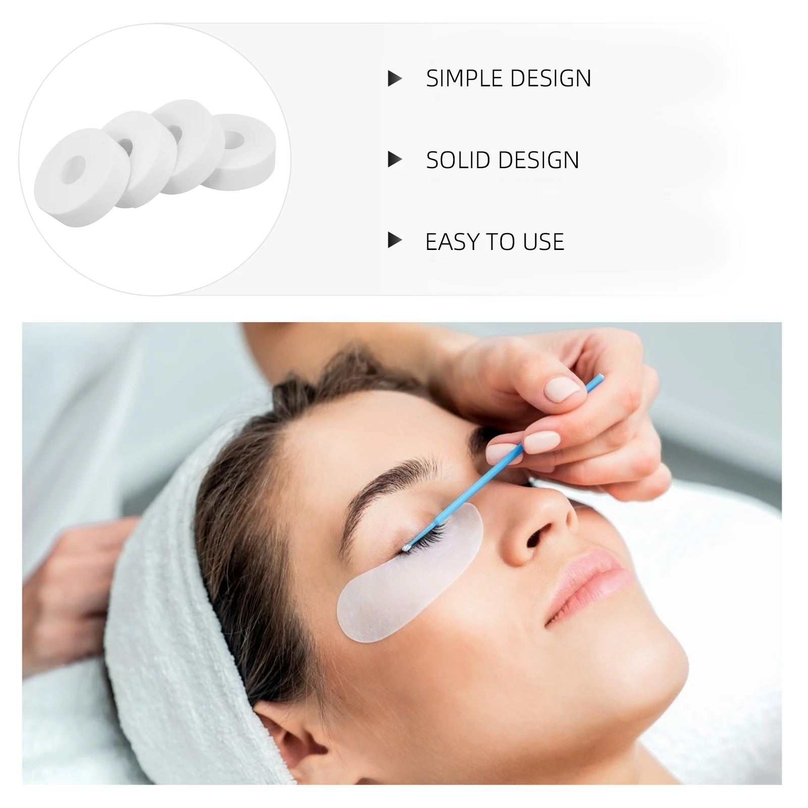 

Eyelash Tapes 4 Rolls Foam Line Patches Isolation Fabric for Eyelash Extension Safe Skin Sticky Breathing lashes protection