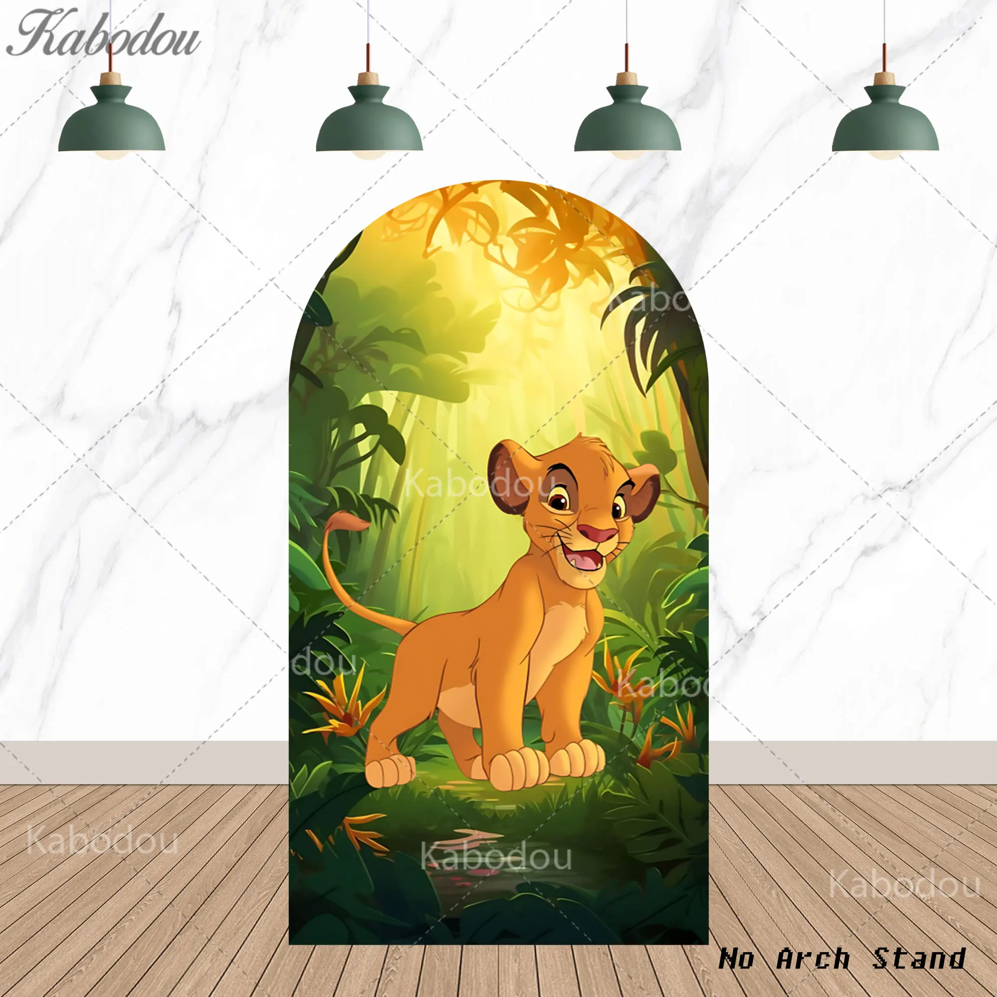 The Lion Kings Backdrop Arch Cover Boys Birthday Party Decor Baby Shower Simba Photo Poster Photography Background Studio Props - view 3
