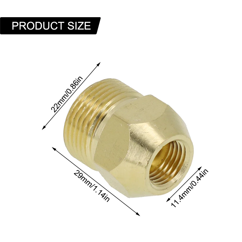 

Quick Connect Adapter 1/4inch 1Pcs 29mm Brass Cleaner Garden Power Equipment Hose Fittings Lance M22 X1.5 ET Nipple