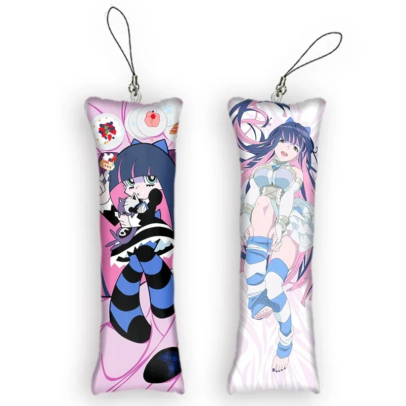 

4x12cmPanty & Stocking With Garterbelt Dakimakura Keychain Small Anime Mini Pillow Key Chain Bag Pendant Gift