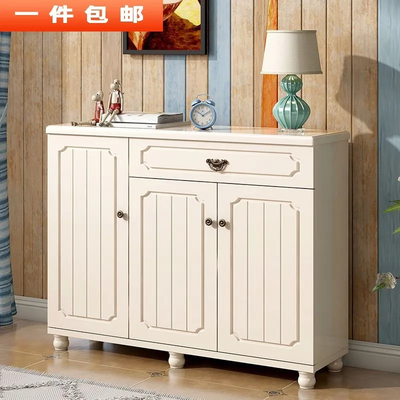 Solid wood shoe cabinet, pine ecological board, large capacity high cabinet,living room,entrance hall, cabinet,every three doors