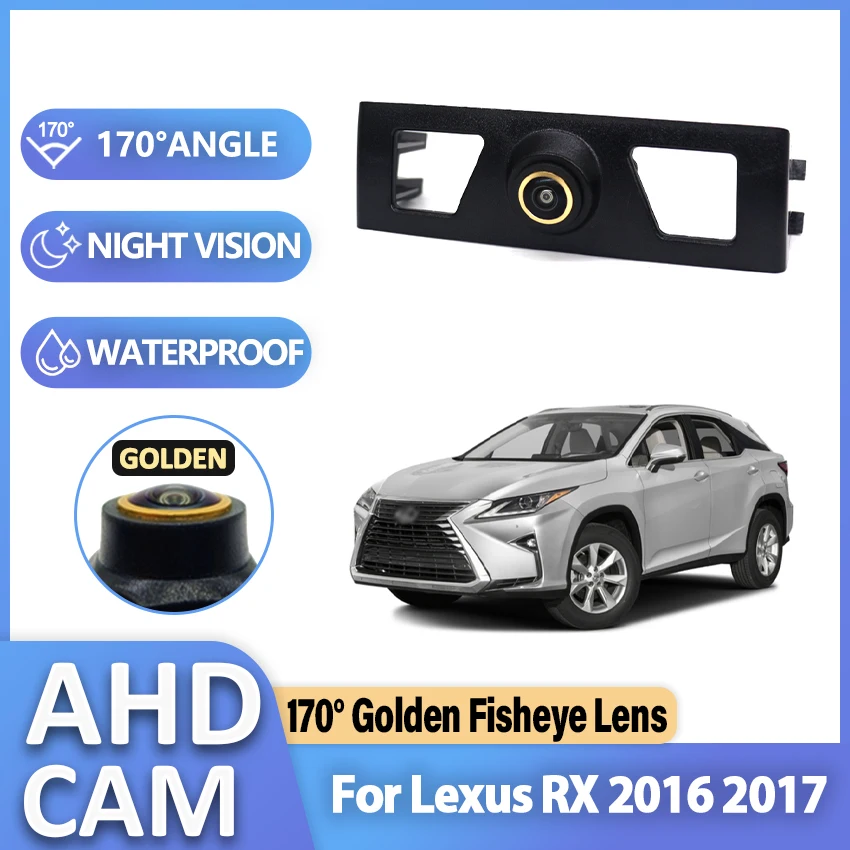 

Golden AHD Vehicle Front Side View Camera CCD 170° Wide Angle FishEye Lens Night Vision Waterproof For Lexus RX 2016 2017