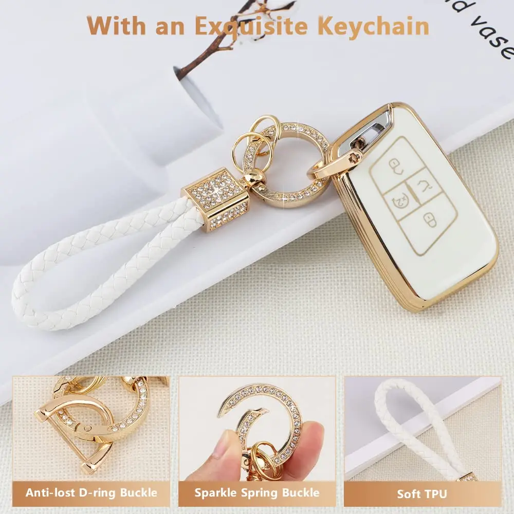 DIYSMART Key cover for VW Tiguan Jetta GLI Atlas Cross Sport Arteon Taos SEL Key Fob Cover Volkswagen Key Case Soft Covers