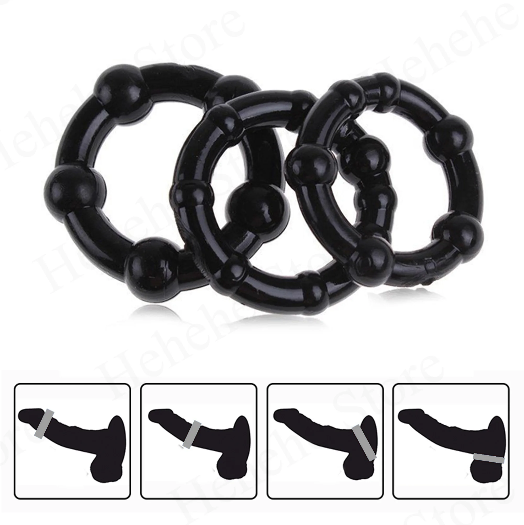 Cock Ring Semen Penis Rings Silicone Male Foreskin Corrector Resistance Ring Delay Ejaculation Peni Rings Sex Toys For Men