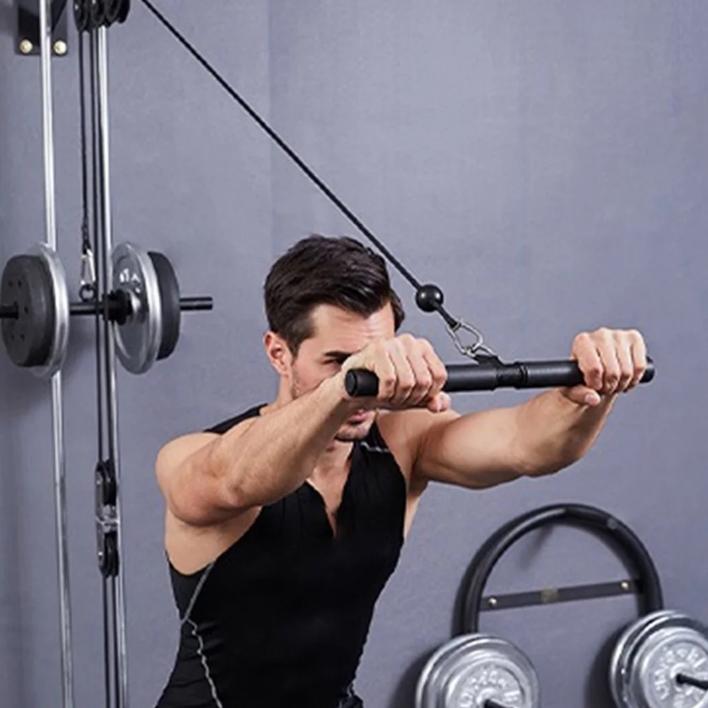 

Heavy Duty Pull Down Bar Professional Fitness Pull Bar Strong Biceps Triceps Training Rod Gym Muscle Strength Cable Attachment