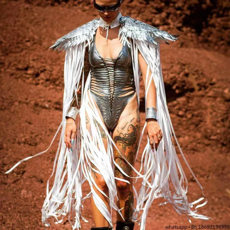 

Европейская и американская унисекс-одежда с пайетками в виде крыльев, модная шаль с бахромой, аксессуары для вечеринок, одежда для бальных показов и подиумов