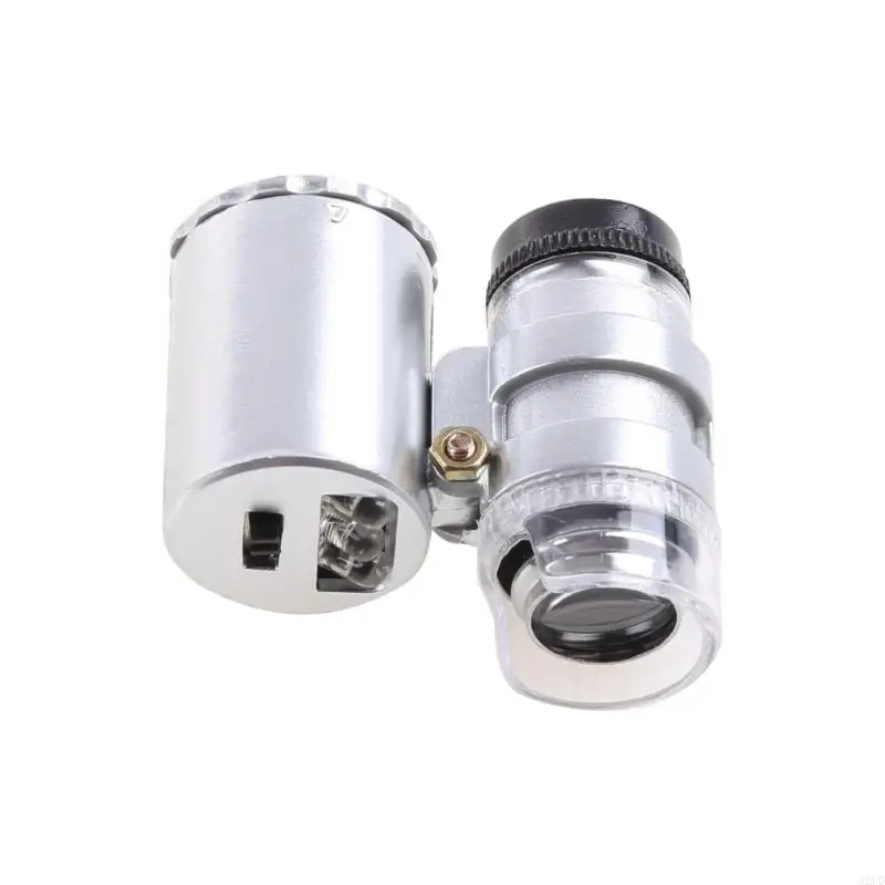 A2UD Mini 60X Vergrootglas Microscoop UV Juwelier Loep Valutadetector met LED-licht