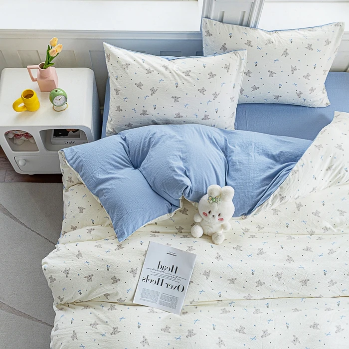 

2025 New Class A Aerobic Single Quilt Cover Super Soft Cloud-like Double-layer Gauze Crinkled Gauze Student Dormitory Duvet