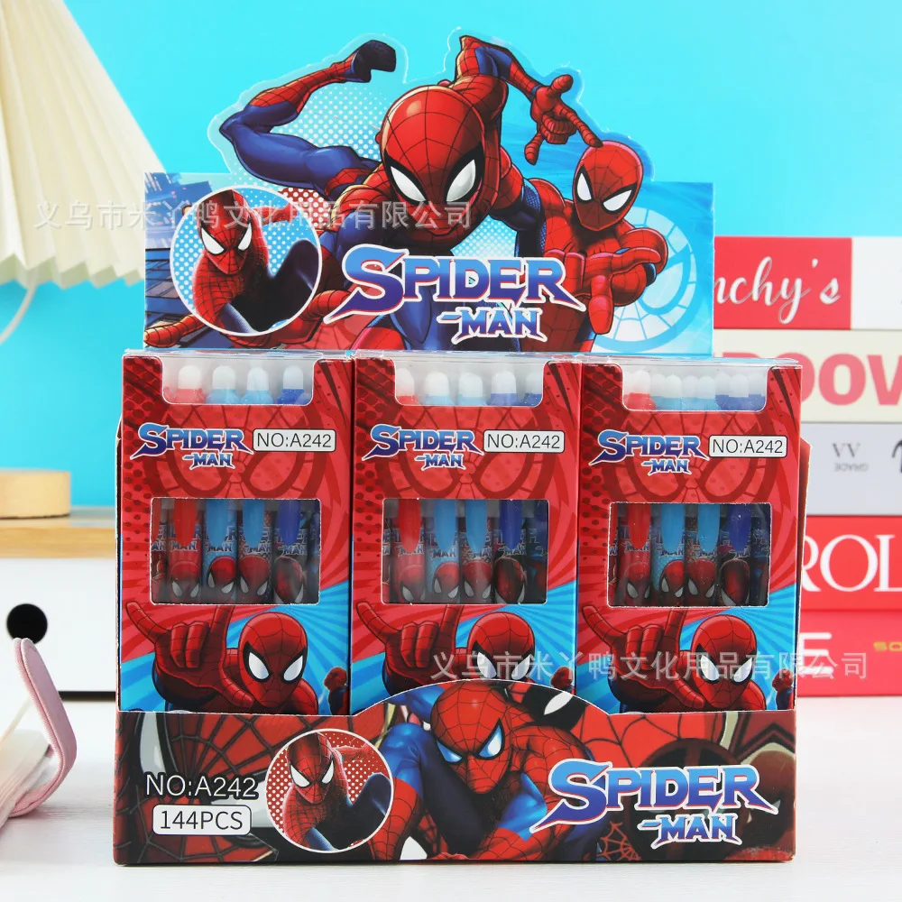 

Spider-Man Eraser Pencil Box Set, Blue Core Practice Push-Down Pen, High-Appearance Neutral Pen, Quick-Drying Student Stationery