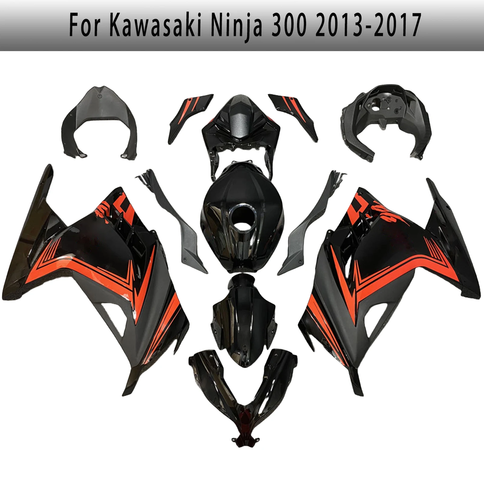 NINJA 300 2013 2014 2015 2016 2017, пластиковый обтекатель для мотоцикла, пластиковая крышка, комплект обтекателя, комплект рамы кузова