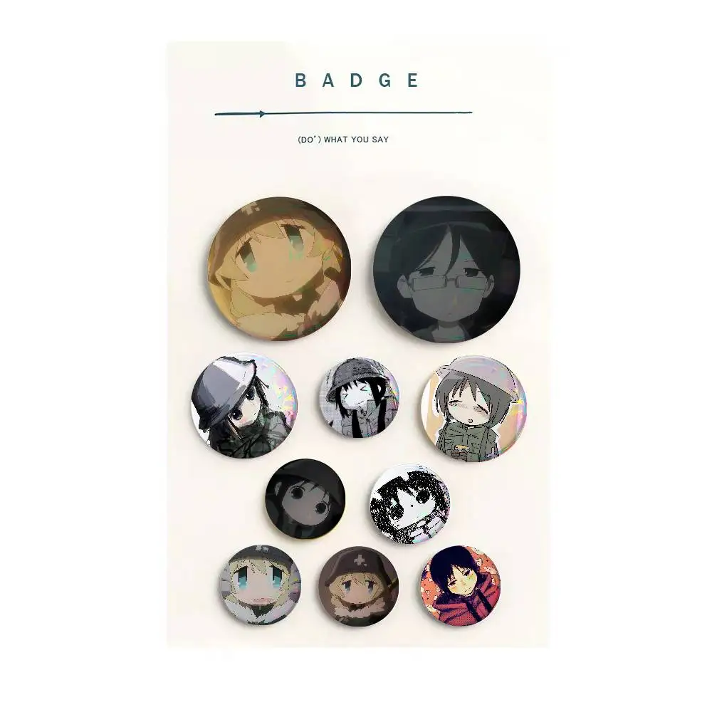 Pins Shoujo S-huumatsu Creative Round Button Pins Badge Set Cartoon Anime Movie Music Pattern Brooches for Bags Jackets