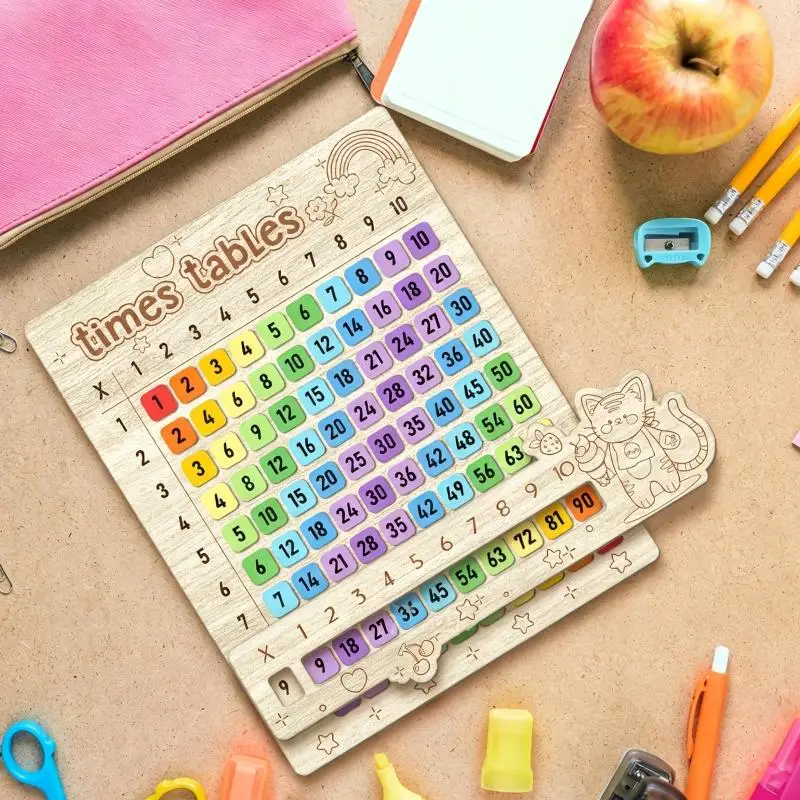 99 Multiplication Table Wooden Board Set Math Arithmetic Teaching Aids Montessori Educational Wooden Math Toys