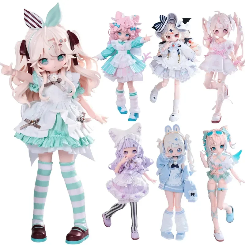 

In Stock First Batch Wanmeng Dessert Party 1/8mjd Blind Box Movable Doll Action Figure Trendy Toy Ornament Figure Cute Girl Gift